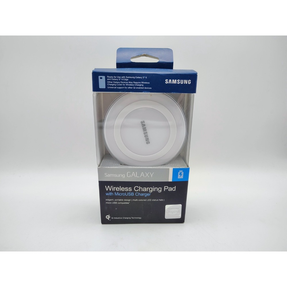Samsung EP-PG920IBUGUS Wireless QI Charging Pad W MICROUSB CHARGER White
